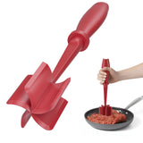 Meat Chopper, Hamburger Grinder, Premium Heat Resistant Smasher for Ground Beef, Burger Grinder Nylon Potato Mix Tool-Black