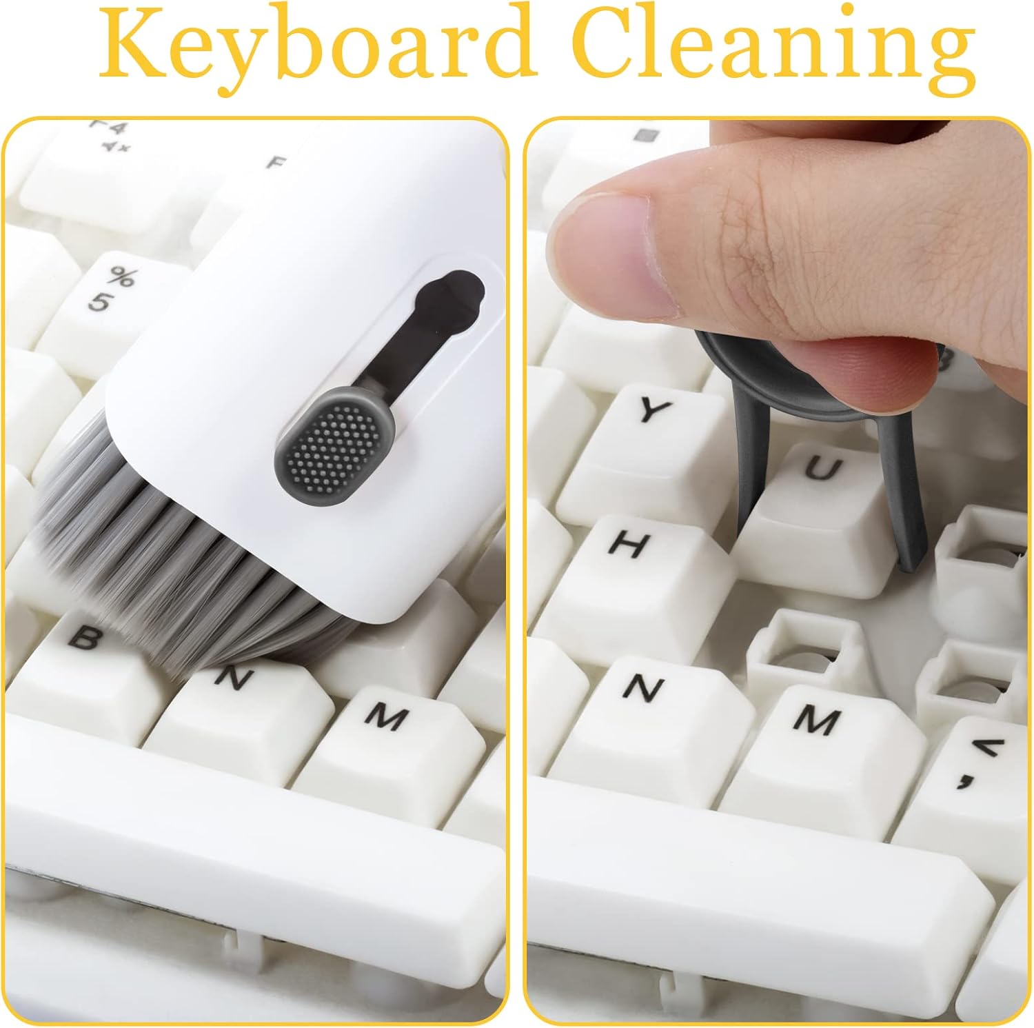 Walrfid Airpods Electronic Screen 7 in 1 Cleaner Kit Laptop Keyboard Cleaning Tool for ipad/iwatch/Computer/Phone/MacBook with 5ml Touchscreen Cleaners Mist (Grey)