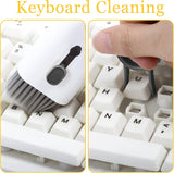 Walrfid Airpods Electronic Screen 7 in 1 Cleaner Kit Laptop Keyboard Cleaning Tool for ipad/iwatch/Computer/Phone/MacBook with 5ml Touchscreen Cleaners Mist (Grey)