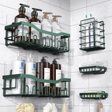 Adhesive Shower Caddy, 5 Pack Rustproof Stainless Steel Bath Organizers With Large Capacity, No Drilling Shelves for Bathroom Storage & Home Decor